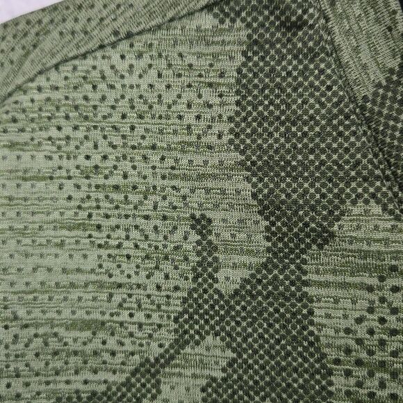 Zelos Green Camo Jacquard Workout Short Sleeve T Shirt Mens XXL Active Tee Gym - Picture 4 of 9